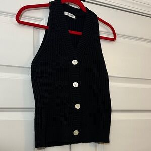 Madewell Black Knit Sweater Vest